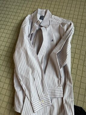 Brooks Brothers Light Blue and White Stripe Button-Down Shirt